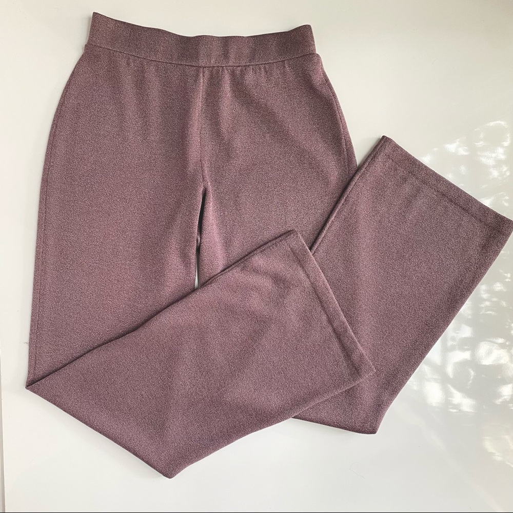 St. John Collection Knit Trousers Size 6 Purple